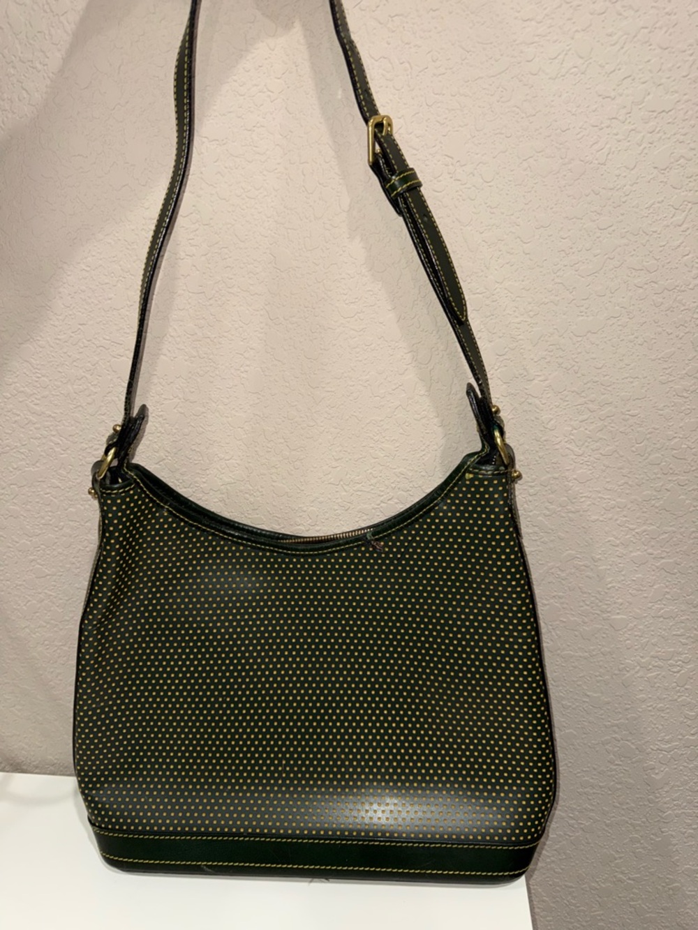 Dooney & Bourke Vintage Green and Yellow shoulder bag